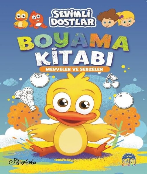 Meyveler ve Sebzeler-Sevimli Dostlar Boyama Kitabı