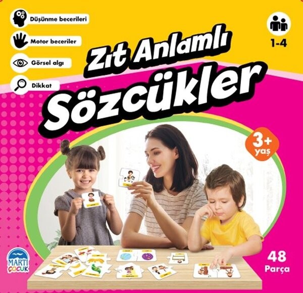 Zıt Anlamlı Sözcükler-Eğitici Yapboz 3+ Yaş