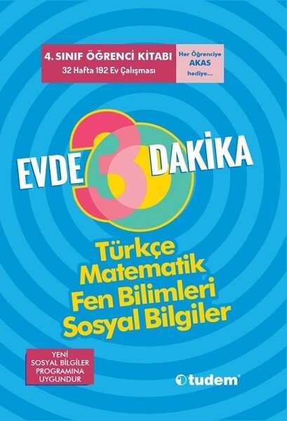 4.Sınıf Evde 30 Dakika Türkçe Matematik Fen Bilimleri Sosyal Bilgiler