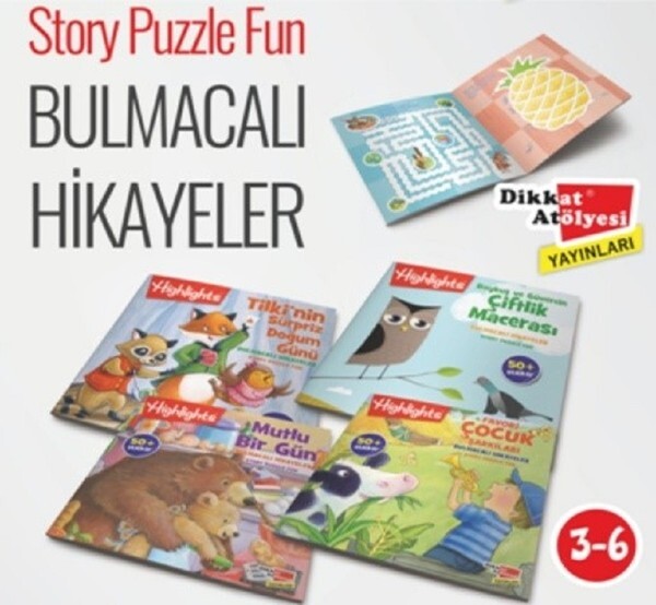 Highlights Sticker Bulmacalı Hikayeler Seti-4 Kitap Takım