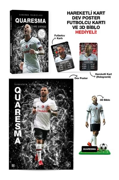 Quaresma - Sahanın Yıldızları - Hareketli Kart - Dev Poster - Futbolcu Kartı ve 3D Biblo Hediyeli