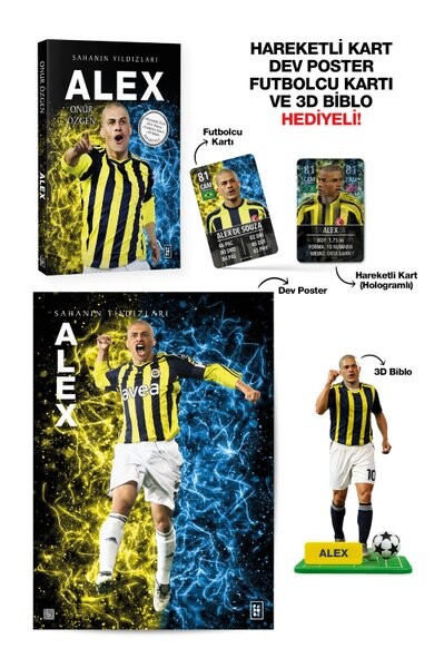 Alex - Sahanın Yıldızları - Hareketli Kart - Dev Poster - Futbolcu Kartı ve 3D Biblo Hediyeli