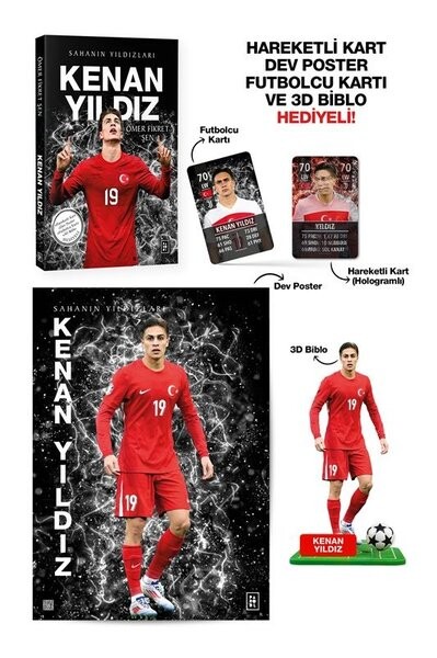Kenan Yıldız - Sahanın Yıldızları - Hareketli Kart - Dev Poster - Futbolcu Kartı ve 3D Biblo Hediyel